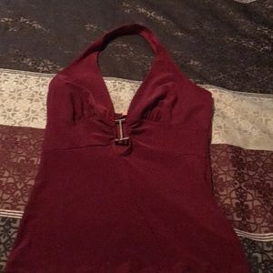 Cute dressy around neck tank top chiffon